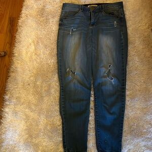 Democracy AB Solution super distressed stretch slimming denim-spandex jeans sz10